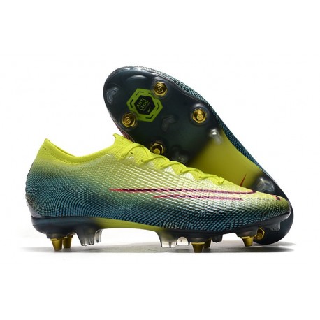 Nike Mercurial Vapor XIII Elite SG-Pro AC Citron Noir Vert