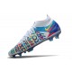 Nike Phantom GT Elite DF DF 3D FG Crampons Blanc Bleu Rose Jaune