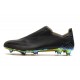 Crampons de Foot adidas X Ghosted + FG Superstealth - Noir Bleu cyan