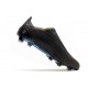 Crampons de Foot adidas X Ghosted + FG Superstealth - Noir Bleu cyan