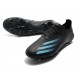 adidas X Ghosted.1 FG Superstealth - Noir Bleu cyan