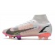 Nike Mercurial Superfly VIII Elite FG Blanc Noir Carmin Rose