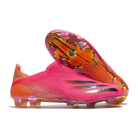 Crampons de Foot adidas X Ghosted + FG Rose Choc Noir Orange