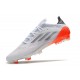 adidas X Speedflow.1 FG Blanc Acier Métallique Rouge Solaire