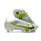 Nike Mercurial Vapor 14 Elite SG Pro Silver Safari -Blanc Noir Argenté