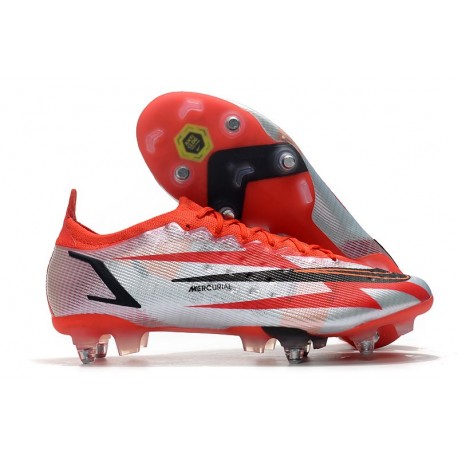 Nike Mercurial Vapor 14 Elite SG Pro Rouge Piment Noir Fantôme Orange