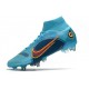 Nike Mercurial Superfly 8 Elite SG-Pro Ac Bleu Chlorine Orange Laser