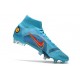 Nike Mercurial Superfly 8 Elite SG-Pro Ac Bleu Chlorine Orange Laser