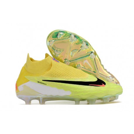 Nike Phantom GX Elite DF FG Jaune Vert Noir