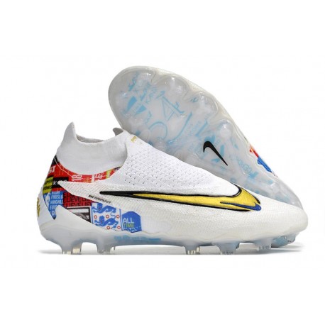 Nike Phantom GX Elite DF FG Blanc Or