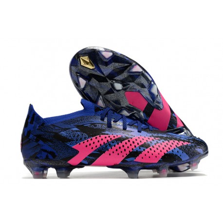 adidas Predator Accuracy.1 Low FG PP Bleu Lucide Magenta Réel Equipe Noir Foncé