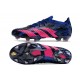 adidas Predator Accuracy.1 Low FG PP Bleu Lucide Magenta Réel Equipe Noir Foncé