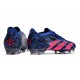 adidas Predator Accuracy.1 Low FG PP Bleu Lucide Magenta Réel Equipe Noir Foncé