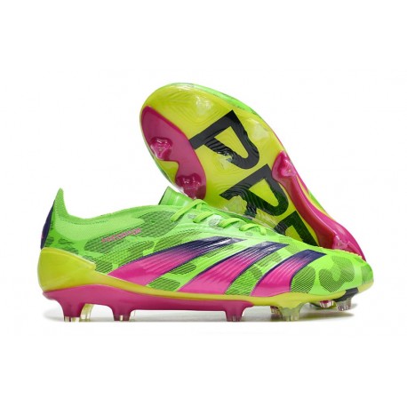  adidas Predator Elite FG Vert Solaire Equipe Jaune Choc Citron Lucide