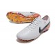 Chaussure Nike Tiempo Legend 10 Elite FG Blanc Noir Orange