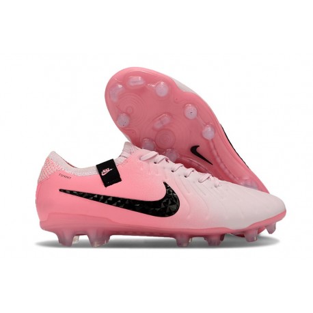 Chaussure Nike Tiempo Legend 10 Elite FG Rose Mousse Noir