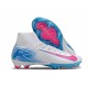 Nike Zoom Mercurial Superfly 10 Elite FG Blanc Bleu Rose