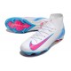 Nike Zoom Mercurial Superfly 10 Elite FG Blanc Bleu Rose