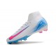 Nike Zoom Mercurial Superfly 10 Elite FG Blanc Bleu Rose