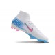 Nike Zoom Mercurial Superfly 10 Elite FG Blanc Bleu Rose