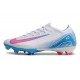 Nike Air Zoom Mercurial Vapor 16 Elite FG Blanc Bleu Rose