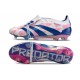 adidas Predator Elite Tongue FG Blanc Ftwr Bleu Solaire Rose Solaire