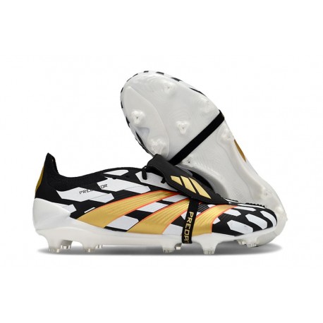 adidas Predator Elite Tongue FG Noir Blanc Or