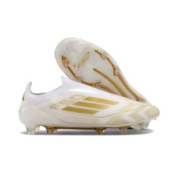 adidas F50 Elite Laceless FG Day Spark - Blanc Doré