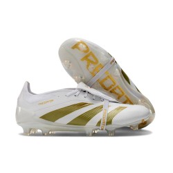 adidas Predator Elite Tongue FG Blanc Ftwr Or Métallique 