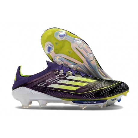 adidas F50+ Elite FG Fast Reborn - Violet Blanc Lucid Lemon ÉDITION LIMITÉE