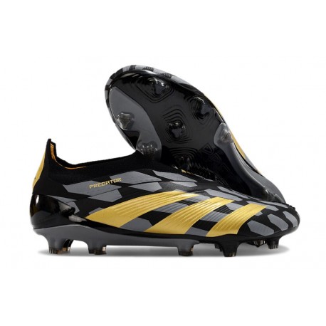 adidas Predator Elite Laceless FG Noir Or