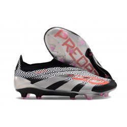 adidas Predator Elite Laceless FG Noir Argent Rouge