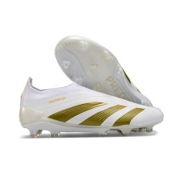 adidas Predator Elite Laceless FG Blanc Or