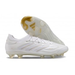 Chaussure adidas Copa Pure II + Elite FG Cuir Blanc Ftwr Or Métallique