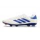 adidas Copa Pure II + Elite FG Cuir Blanc Ftwr Bleu Lucide Rouge Solaire