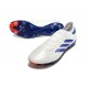 adidas Copa Pure II + Elite FG Cuir Blanc Ftwr Bleu Lucide Rouge Solaire