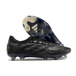 Chaussure adidas Copa Pure II + Elite FG Cuir Noir Carbone Or Métallique