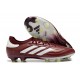 Chaussure adidas Copa Pure II + Elite FG Cuir Rouge Ombre Blanc Jaune Solaire Equipe