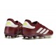 Chaussure adidas Copa Pure II + Elite FG Cuir Rouge Ombre Blanc Jaune Solaire Equipe