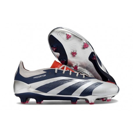 Chaussure adidas Predator Elite FG Argent Noir Rouge