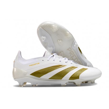 Chaussure adidas Predator Elite FG Blanc Or