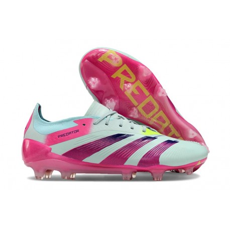 Chaussure adidas Predator Elite FG Bleu Très Pâle Rose Lucide Jaune Semi Solaire