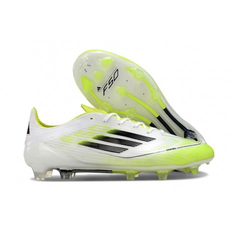 adidas F50 Elite FG Blanc Noir Volt