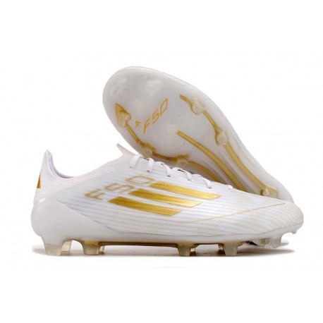 adidas F50 Elite FG Day Spark - Blanc Doré Blanc