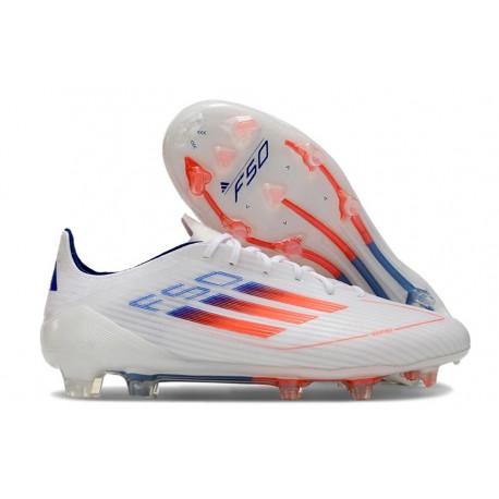 adidas F50 Elite FG Blanc Rouge Bleu