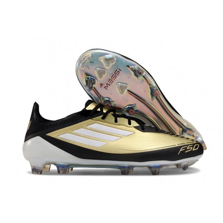 adidas F50 Elite FG Doré Noir Blanc 