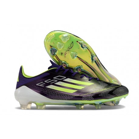 adidas F50 Elite FG Fast Reborn - Violet Blanc Lucid Lemon