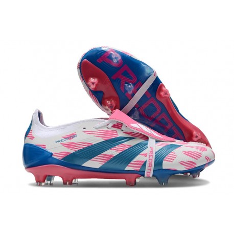 adidas Predator Elite Foldover Tongue FG Blanc Ftwr Bleu Solaire Rose