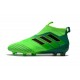 Chaussure de Foot Adidas ACE 17+ Purecontrol FG 2017 Vert solaire Noir Vert