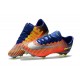 Nouveau Chaussures de Foot Nike Mercurial Vapor 11 FG Bleu Royal Chrome Carmin